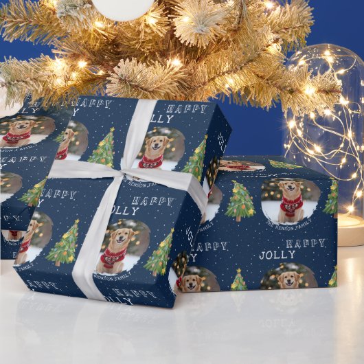 Personalized Dog and Family Photo Christmas Tree W Cadeaupapier (Feestdagen)