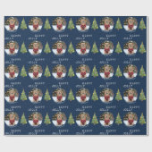 Personalized Dog and Family Photo Christmas Tree W Cadeaupapier (Vlak)