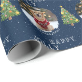 Personalized Dog and Family Photo Christmas Tree W Cadeaupapier (Rol Hoek)