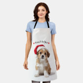 Personalized Dog Apron – Custom Photo & Text Schort (Gedragen)