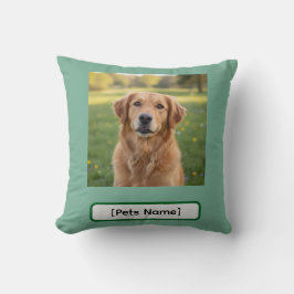 Personalized Dog & Cat Photo and Name Throw Pillow Kussen