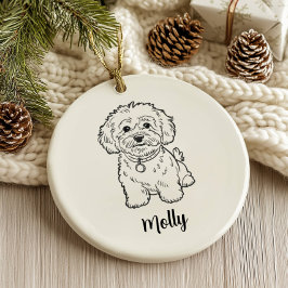 Personalized Dog Christmas Keramisch Ornament