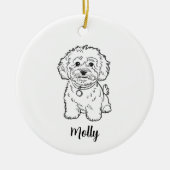 Personalized Dog Christmas Keramisch Ornament (Voorkant)