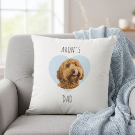 Personalized Dog Dad | Custom Pet Photo Heart Kussen