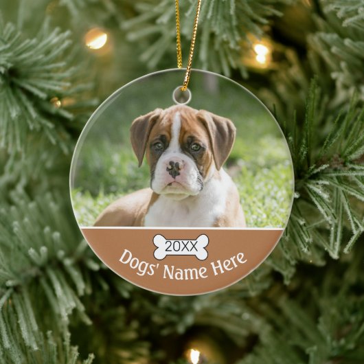 Personalized dog Dog Ornaments Keramisch Ornament (Boom)