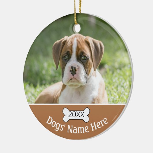 Personalized dog Dog Ornaments Keramisch Ornament (Links)