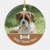 Personalized dog Dog Ornaments Keramisch Ornament (Achterkant)