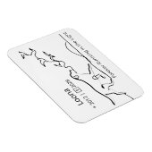 Personalized Dog Memorial Sympathy Line Art Magneet (Rechterzijde)