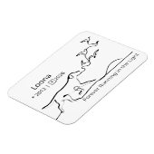 Personalized Dog Memorial Sympathy Line Art Magneet (Linkerzijde)