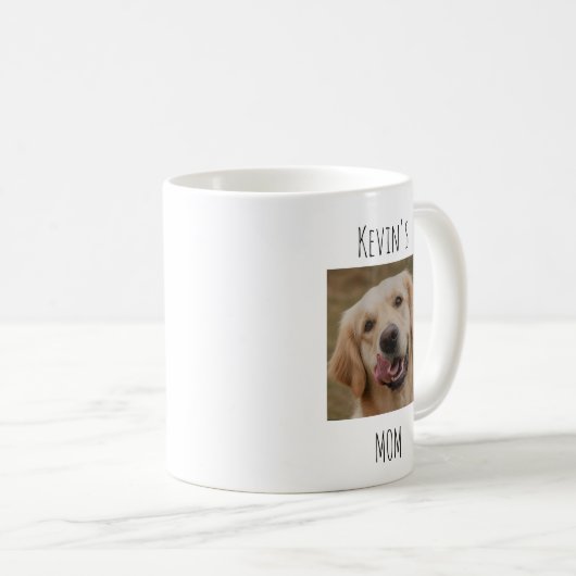 Personalized Dog Mom 2 Photo Mug | Custom Gift Koffiemok (Voorkant rechts)
