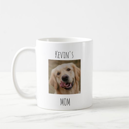 Personalized Dog Mom 2 Photo Mug | Custom Gift Koffiemok (Links)