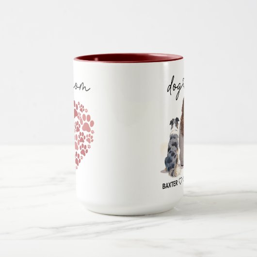 Personalized Dog Mom – Custom Name Mother’s Day Mok (Midden)