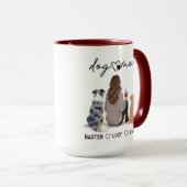 Personalized Dog Mom – Custom Name Mother’s Day Mok (Voorkant rechts)