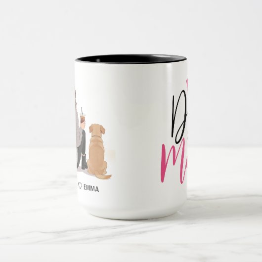 Personalized Dog Mom – Custom Name Mother’s Day Mok (Midden)