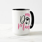 Personalized Dog Mom – Custom Name Mother’s Day Mok (Voorkant rechts)