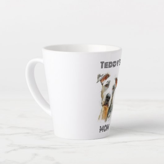 Personalized Dog Mom Latte Mug | Custom Gift Latte Mok (Linkerhoek)