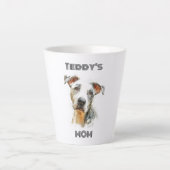 Personalized Dog Mom Latte Mug | Custom Gift Latte Mok (Voorkant)