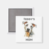 Personalized Dog Mom Magnet | Custom Gift (Voorkant / Achterkant)