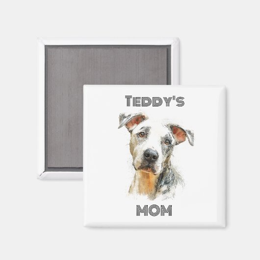 Personalized Dog Mom Magnet | Custom Gift (Voorkant / Achterkant)