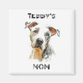 Personalized Dog Mom Magnet | Custom Gift (Voorkant)