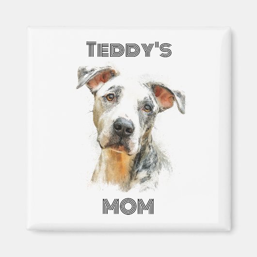 Personalized Dog Mom Magnet | Custom Gift (Voorkant)