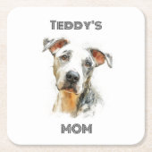 Personalized Dog Mom Paper Coaster | Custom Gift Kartonnen Onderzetters (Voorkant)