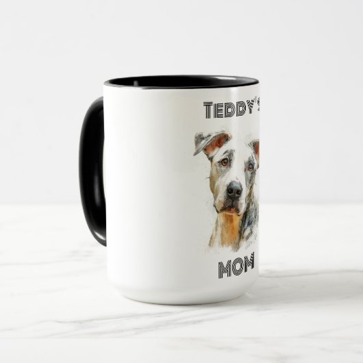 Personalized Dog Mom Photo Combo Mug | Custom Gift Mok (Voorkant links)