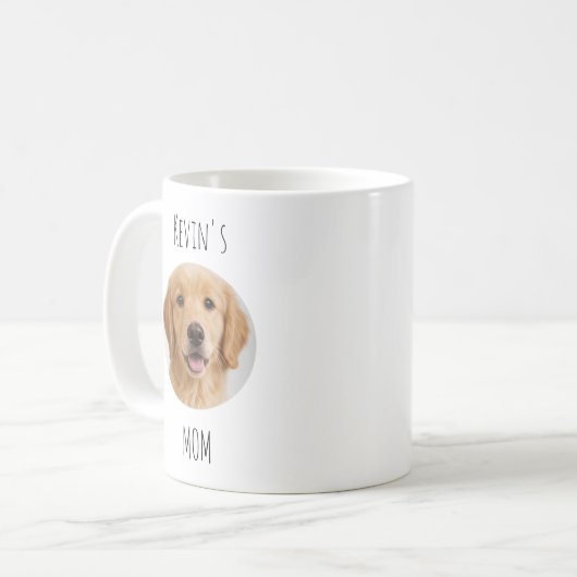 Personalized Dog Mom Photo Mug | Custom Gift Koffiemok (Voorkant links)