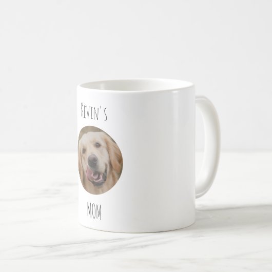 Personalized Dog Mom Photo Mug | Custom Gift Koffiemok (Voorkant rechts)