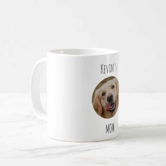 Personalized Dog Mom Photo Mug | Custom Gift Koffiemok (Voorkant links)