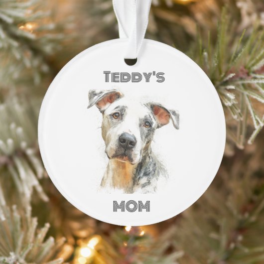 Personalized Dog Mom Photo Ornament | Custom Gift (Boom)