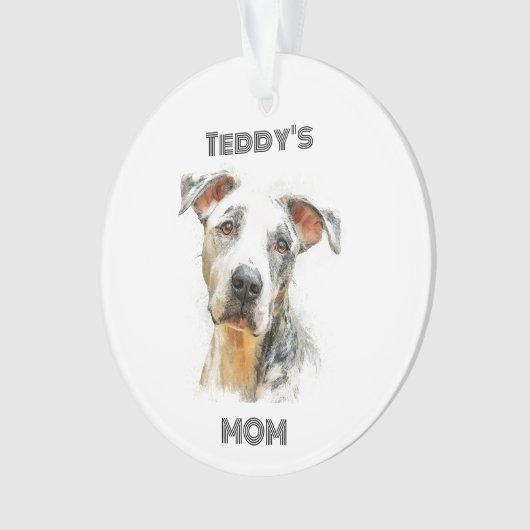 Personalized Dog Mom Photo Ornament | Custom Gift (voorkant)