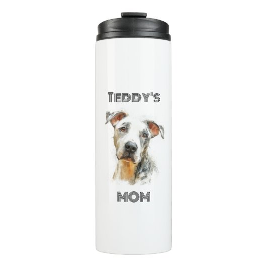 Personalized Dog Mom Thermal Tumbler | Custom Gift Thermosbeker (Voorkant)