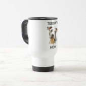 Personalized Dog Mom Travel Mug | Custom Gift Reisbeker (Voorkant links)
