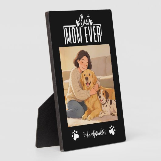 Personalized Dog Mom with Custom Name | Happy  Fotoplaat (Zijkant)