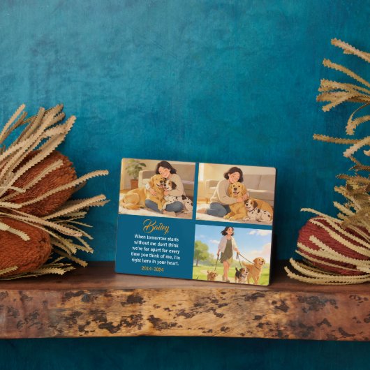 Personalized Dog Mom with Custom Name | Happy Fotoplaat (Zijkant)