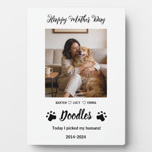 Personalized Dog Mom with Custom Name | Happy Fotoplaat (voorkant)
