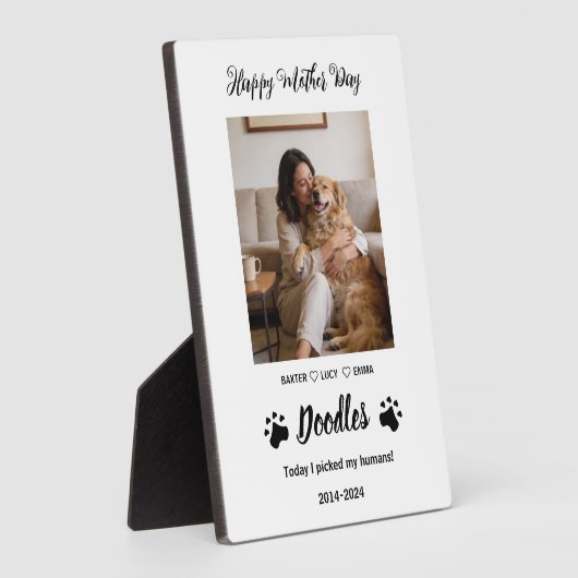 Personalized Dog Mom with Custom Name | Happy  Fotoplaat (Zijkant)