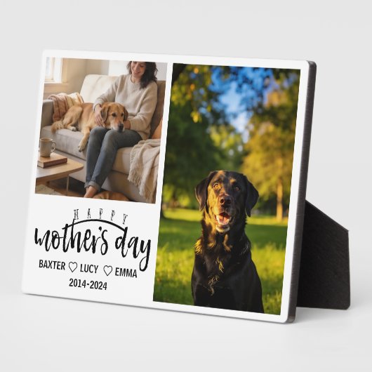 Personalized Dog Mom with Custom Name | Happy Fotoplaat (Zijkant)