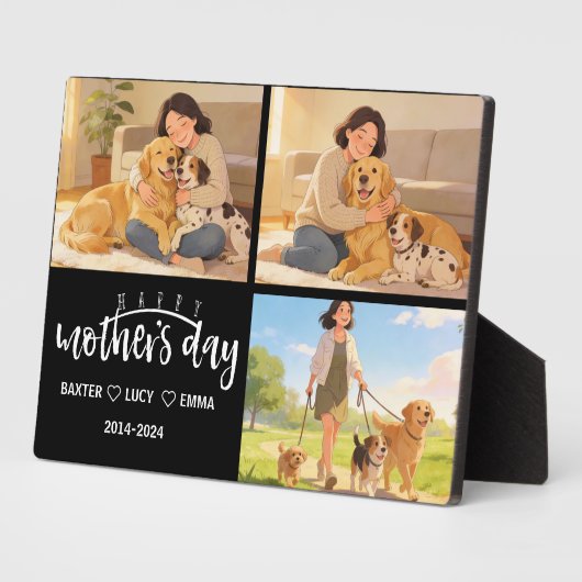 Personalized Dog Mom with Custom Name | Happy  Fotoplaat (Zijkant)