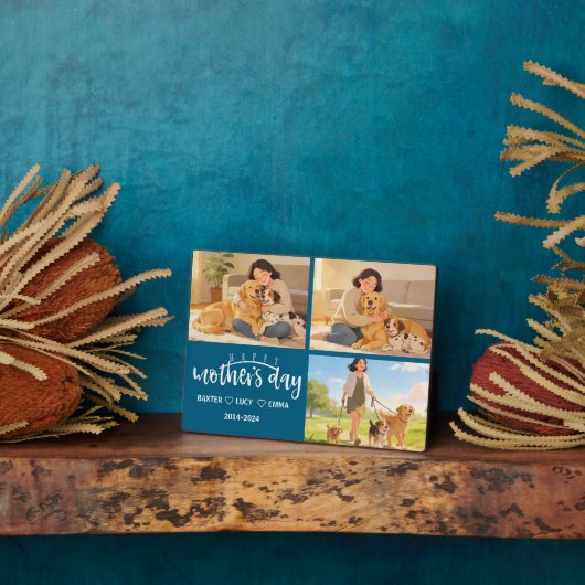 Personalized Dog Mom with Custom Name | Happy Fotoplaat (Zijkant)