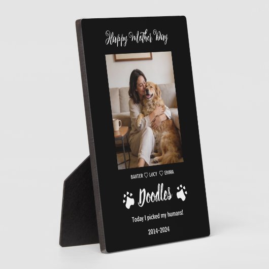 Personalized Dog Mom with Custom Name | Happy  Fotoplaat (Zijkant)