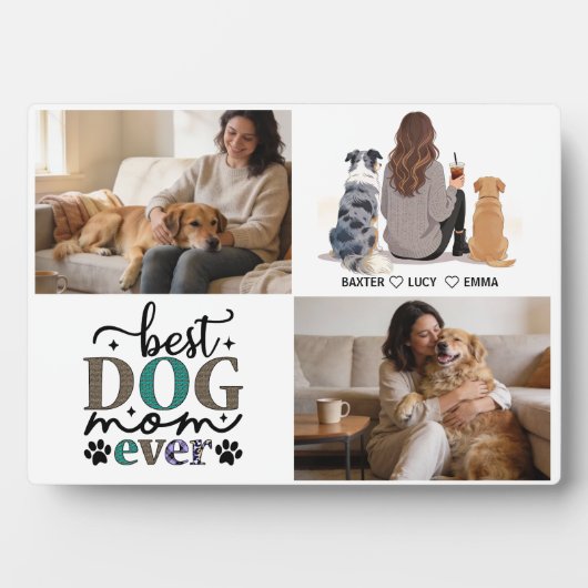 Personalized Dog Mom with Custom Name | Happy  Fotoplaat (voorkant)