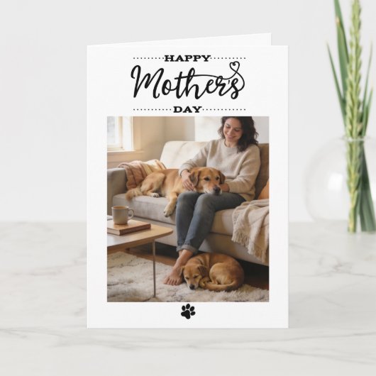 Personalized Dog Name Card – Happy Mother’s Day Kaart (Voorkant)