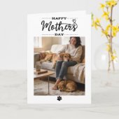 Personalized Dog Name Card – Happy Mother’s Day Kaart (Gele Bloem)