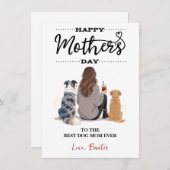 Personalized Dog Name – Happy Mother’s Day Feestdagenkaart (Voorkant / Achterkant)