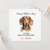 Personalized Dog Name – Happy Mother’s Day  Kaart (Voorkant / Achterkant in situ)