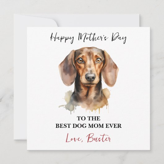 Personalized Dog Name – Happy Mother’s Day  Kaart (Voorkant)