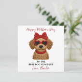 Personalized Dog Name – Happy Mother’s Day  Kaart (Staand voorkant)