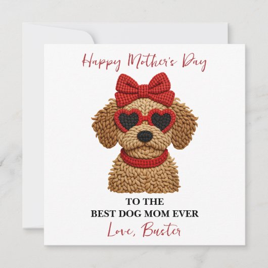 Personalized Dog Name – Happy Mother’s Day  Kaart (Voorkant)